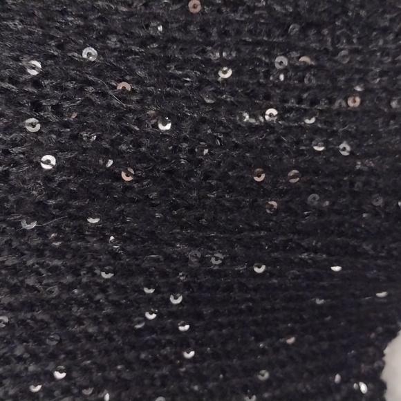 NWOT H&M Divided Black Knit Sequins Shrug Sweater Cardigan Size Small Size 4 - Picture 13 of 16